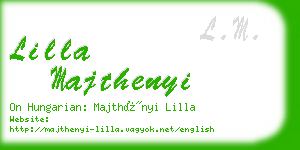 lilla majthenyi business card